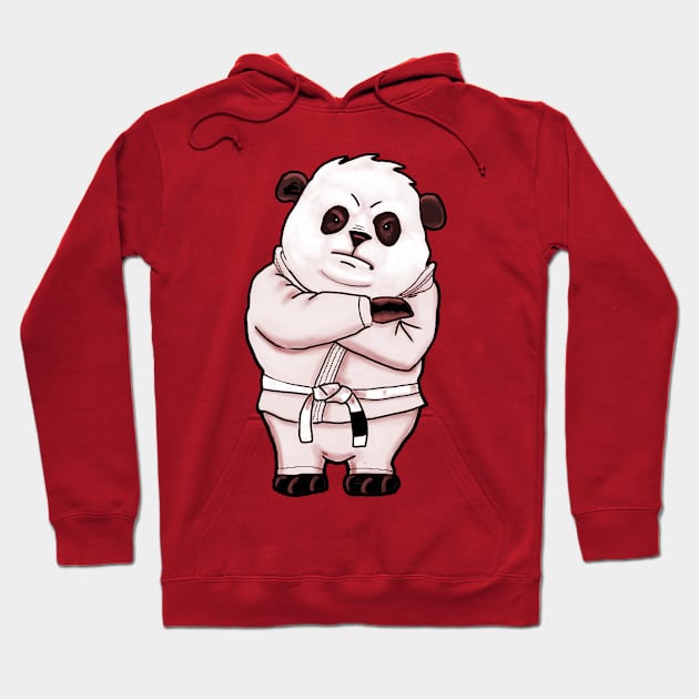 angry white belt panda Hoodie by huwagpobjj